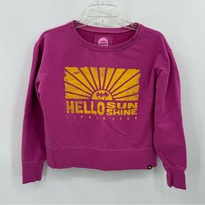 Life is Good Women's Pink Sweatshirt